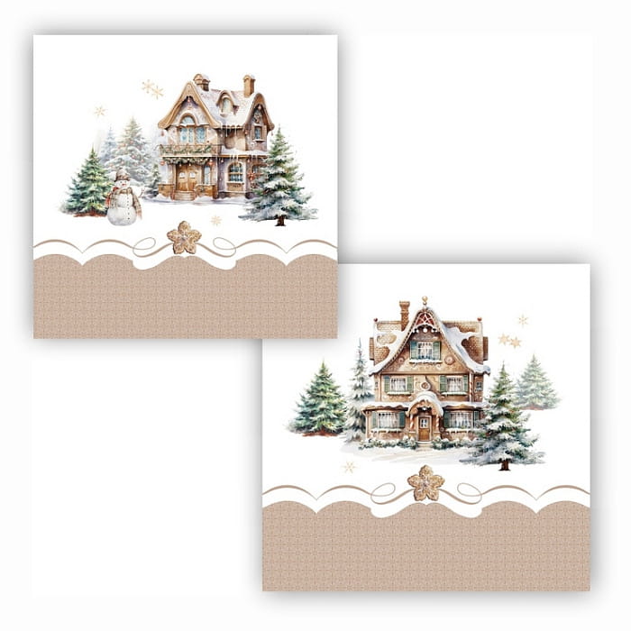 Набор Set-4 салфеток "Пряничный домик"