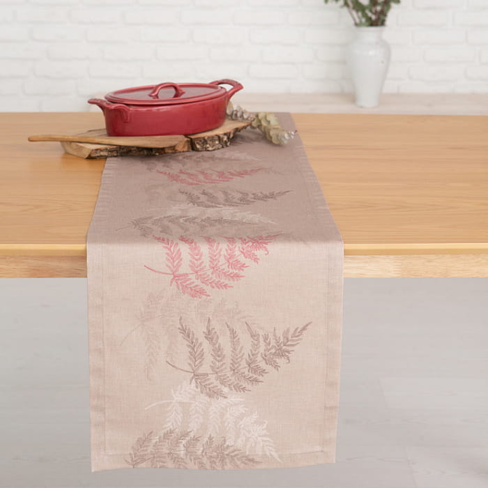 Дорожка 33х270 см "Папараць" шоколад декоративная