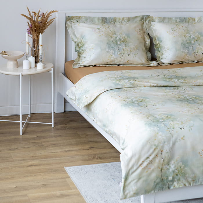 Евро комплект постельного белья "Мелисса" (Таффи)  с простыней на резинке