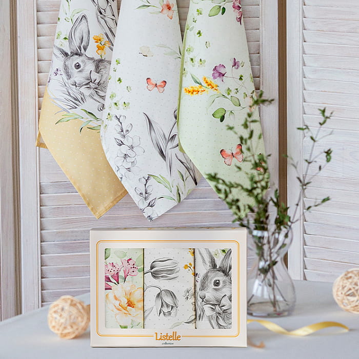 Набор Set-3 полотенец "Соната" цветочные