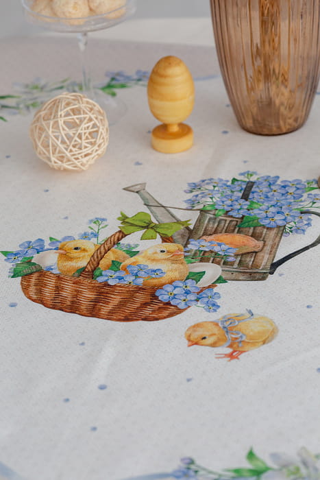 Салфетка-наперон 80х80 см "Ретро" с корзинкой