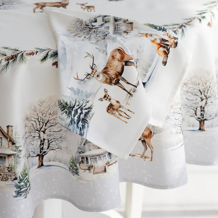 Скатерть круглая  D-170 см "Морозное утро"