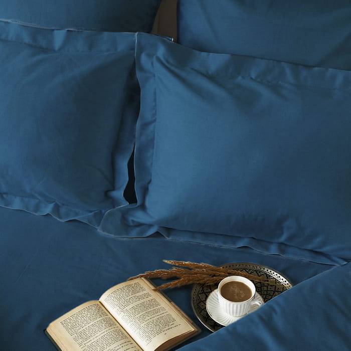 Евро комплект постельного белья "Малард" с простыней на резинке