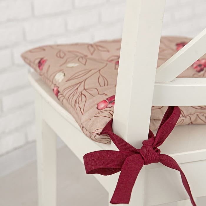 Подушка на стул "Вернисаж" мелкие цветы