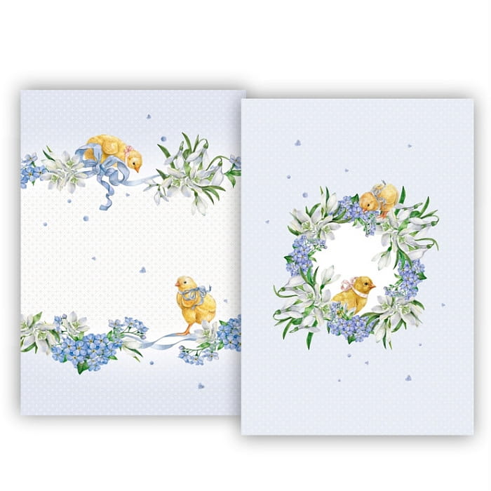 Набор Set-2 полотенец "Ретро" голубой