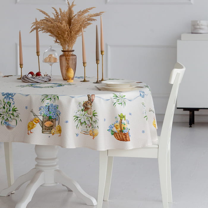 Скатерть овальная 150х200 см "Ретро"