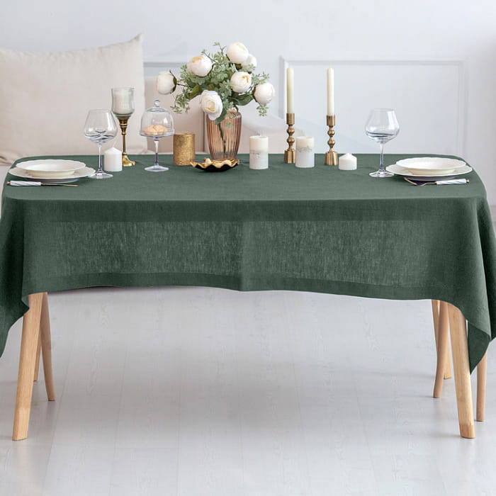 Скатерть 135х220 см цвет "Зеленый графит"