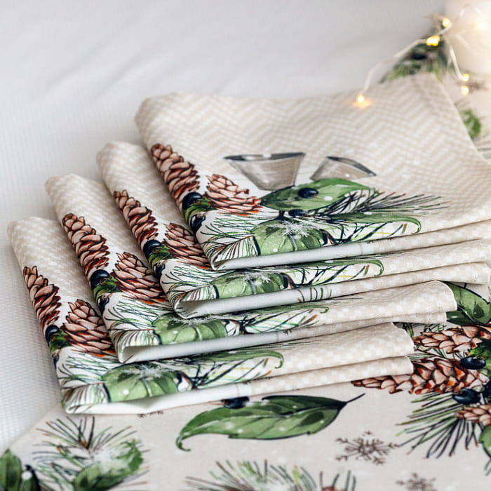 Набор Set-4 салфеток "Хвойный этюд"