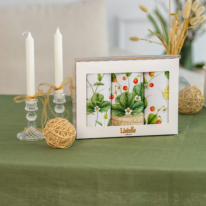 Набор Set-3 полотенец "Земляничная поляна"