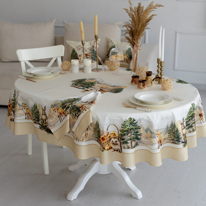 Скатерть овальная 170х250 см "Дубрава"