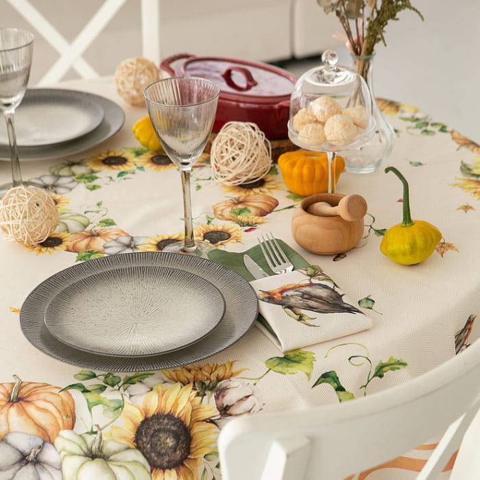 Скатерть овальная 170х220 см "Шадэ"