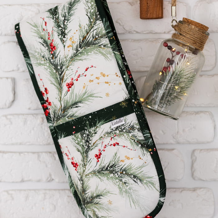 Прихватка двойная "Ветви Рождества"