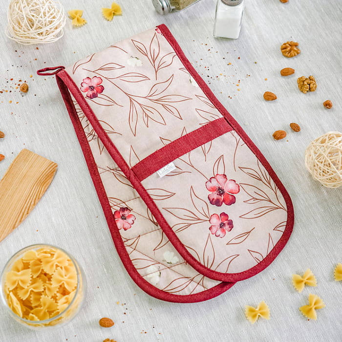 Прихватка двойная "Вернисаж" мелкие цветы