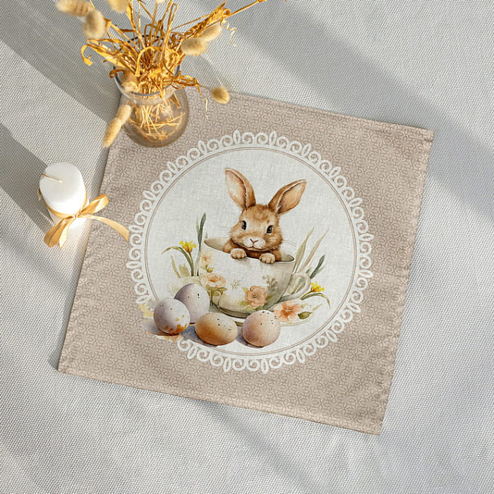 Салфетка "Стеша зайка в чашке", 1 шт