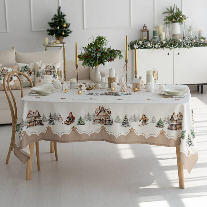 Скатерть 165х310 см "Пряничный домик"