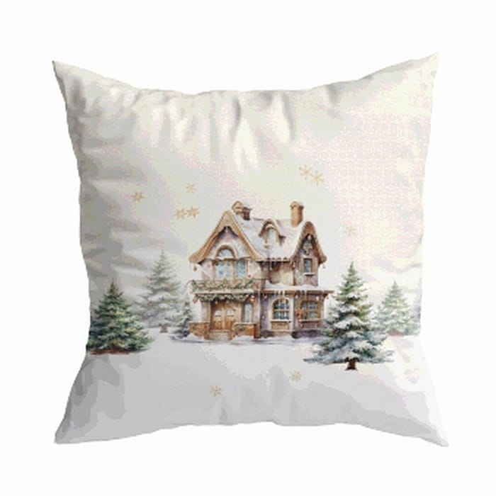 Декоративная наволочка "Пряничный домик двусторонняя"