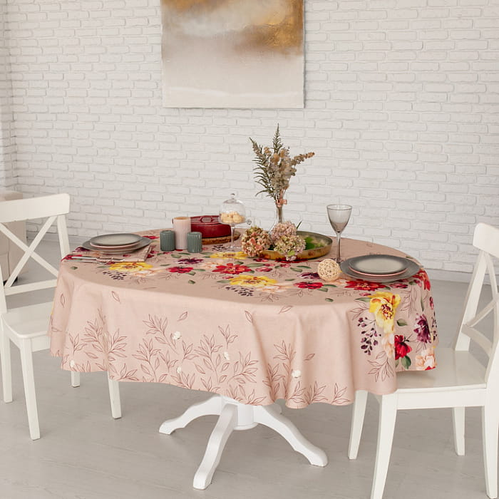 Скатерть овальная  150х200 см "Вернисаж"