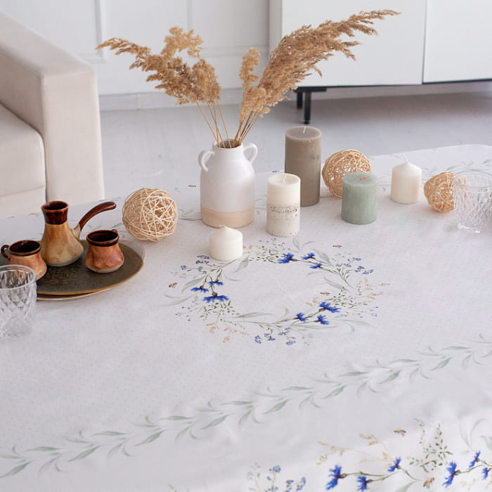 Скатерть 145х255 см "Васильки"