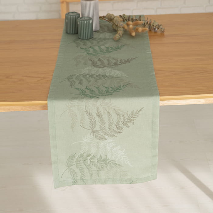 Дорожка 33х180 см "Папараць" зеленая декоративная