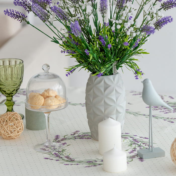 Скатерть овальная 170х220 см "Лавандовое лето"