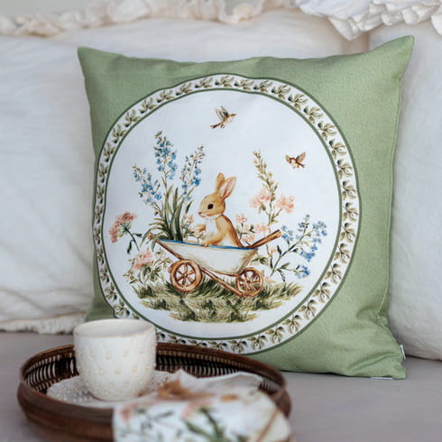 Наволочка декоративная "Аркадия" зеленая