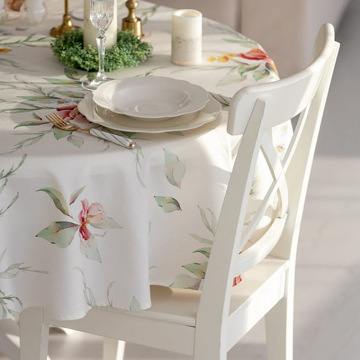 Скатерть овальная 150х200 см "Белла паттерн"