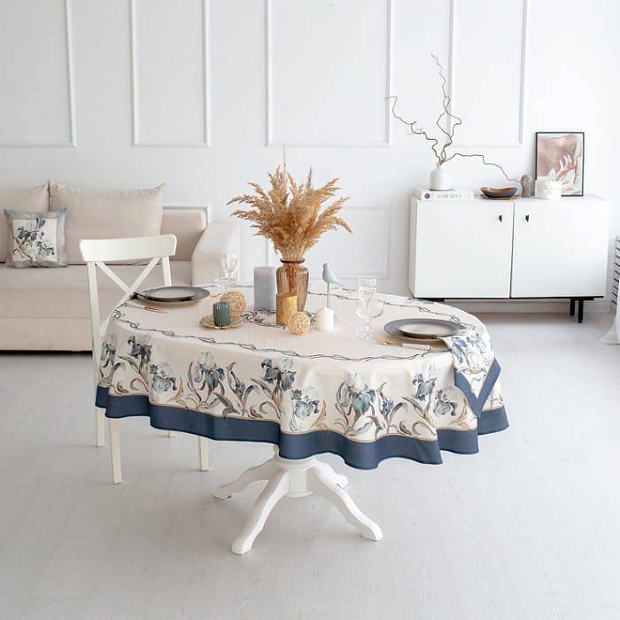 Скатерть овальная 150х200 см "Айрис"
