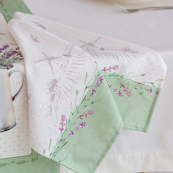 Набор Set-4 салфеток "Лавандовое лето" зеленый