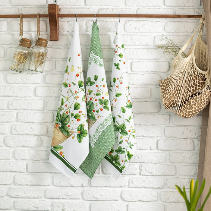 Набор Set-3 полотенец "Земляничная поляна"