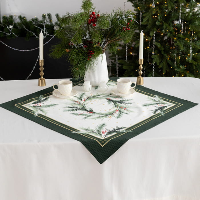 Салфетка-наперон 80х80 см "Ветви Рождества"