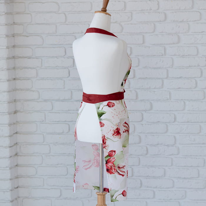 Фартук "Алые тюльпаны" модель Английский