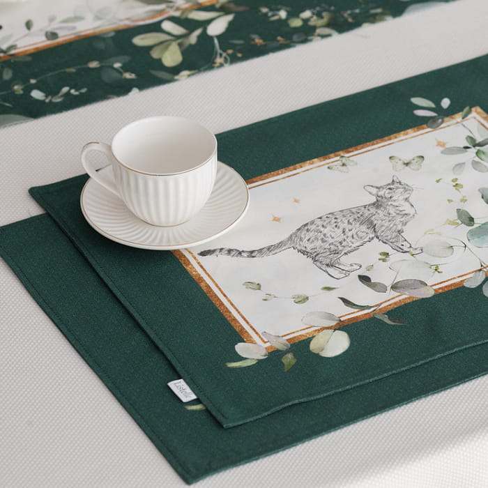 Набор  плейсматов "Эвелина" с котом