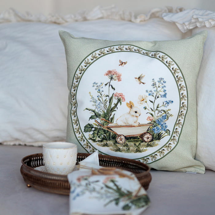 Наволочка декоративная "Аркадия" салатовая