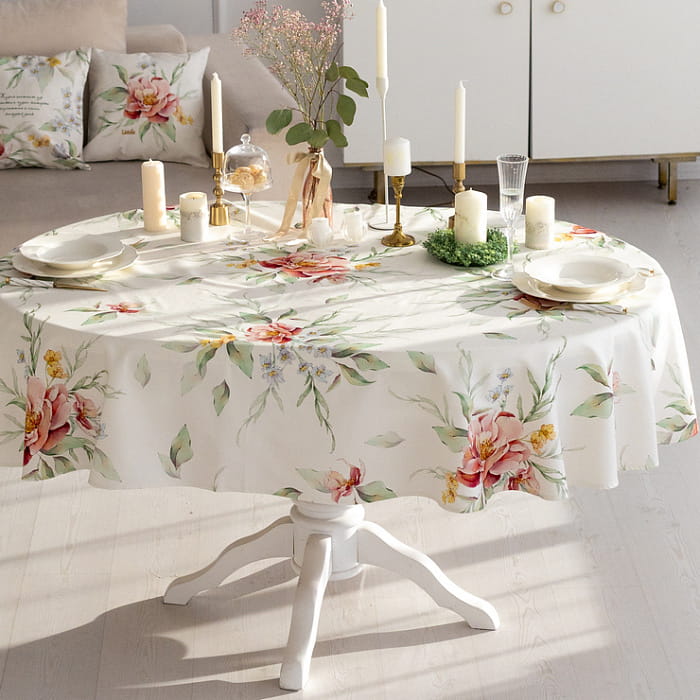 Скатерть овальная 150х200 см "Белла паттерн"