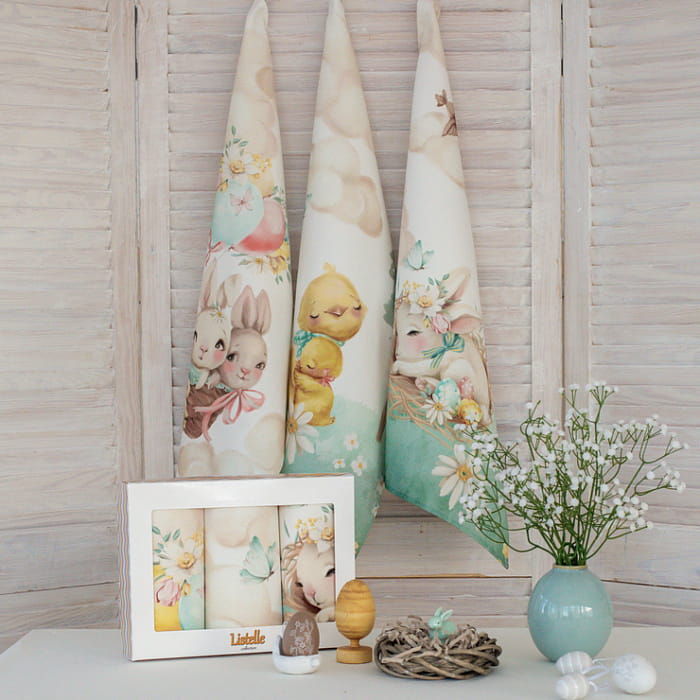 Набор Set-3 полотенец "Мелани" с облаками