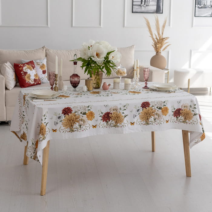 Скатерть 145х300 см "Цветочная симфония"