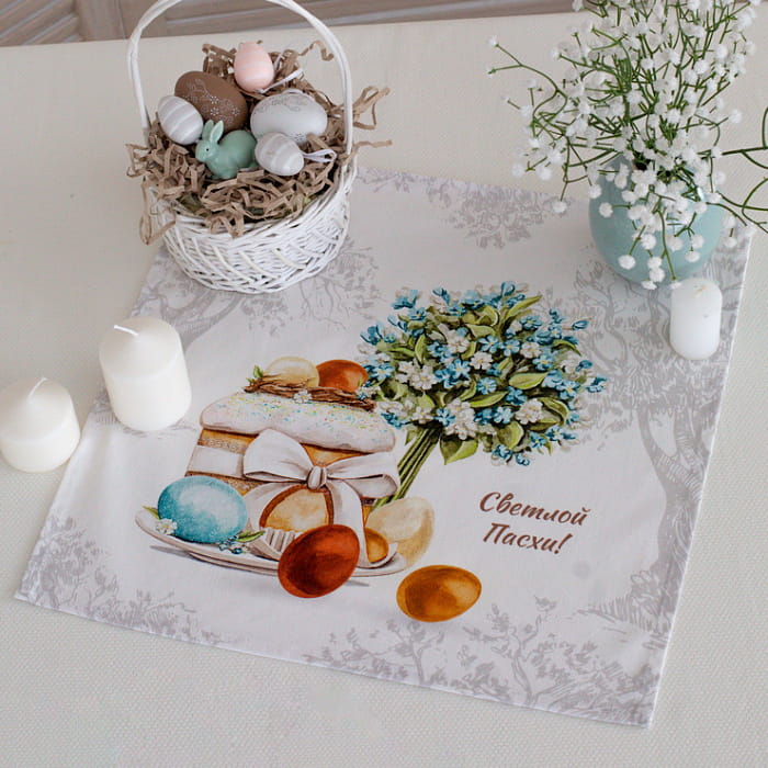 Салфетка "Рада" корзинка с надписью, 1 шт