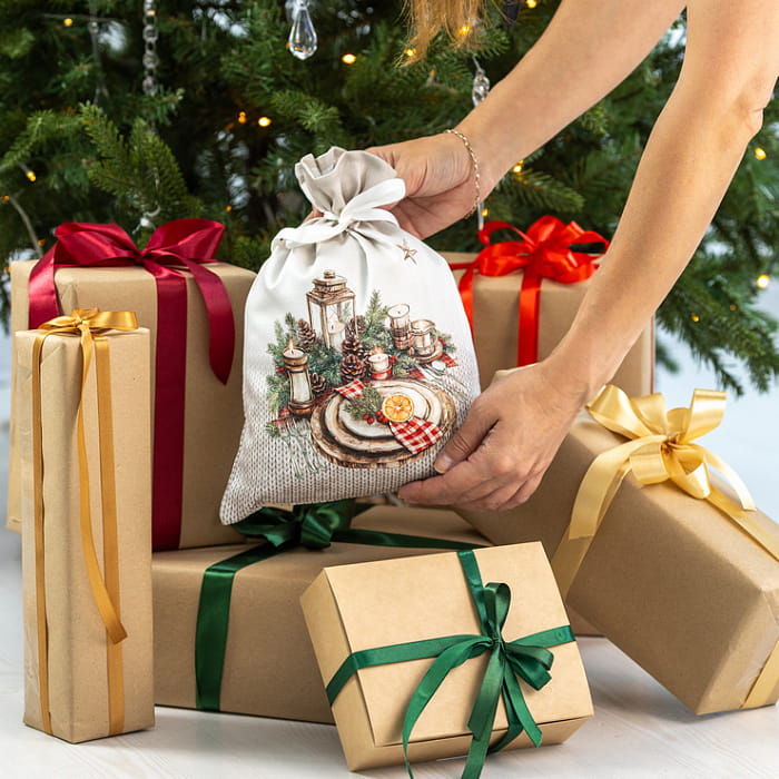 Декоративный мешок "Рустик тарелка" 24х32 см