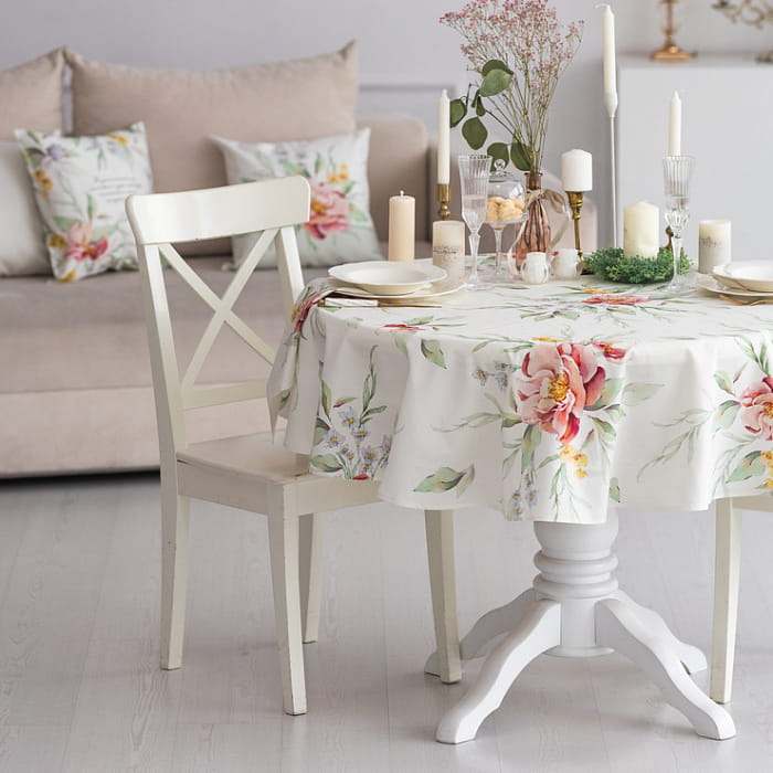 Скатерть круглая D-150 см "Белла паттерн"