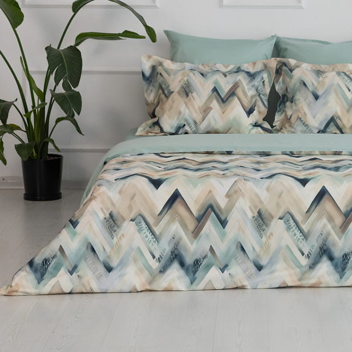 Евро комплект постельного белья "Бриз" maxi