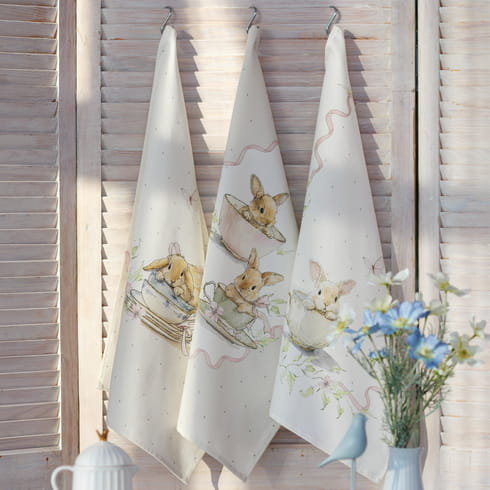 Набор Set-3 полотенец "Заварные зайки"