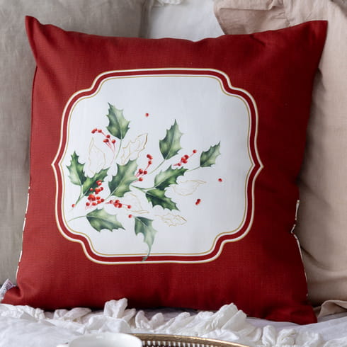 Декоративная наволочка "Элегант рамка на красном"