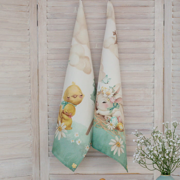 Набор Set-2 полотенец "Мелани" с облаками