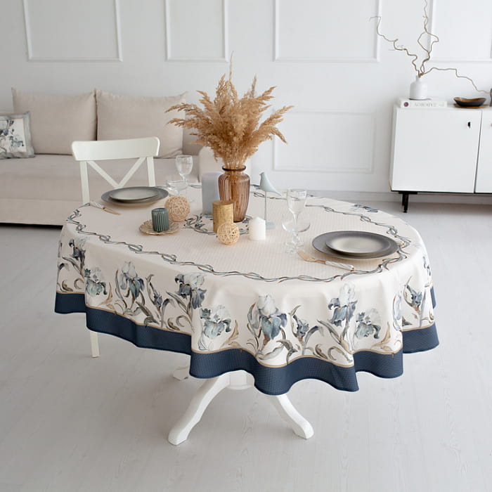 Скатерть овальная 150х200 см "Айрис"