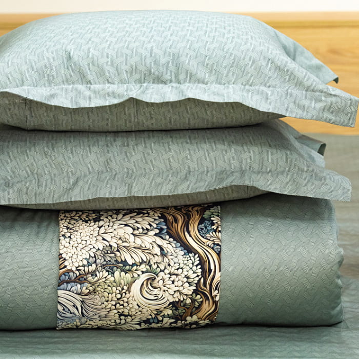 Пододеяльник 200х215 "Дафна" зеленый шалфей