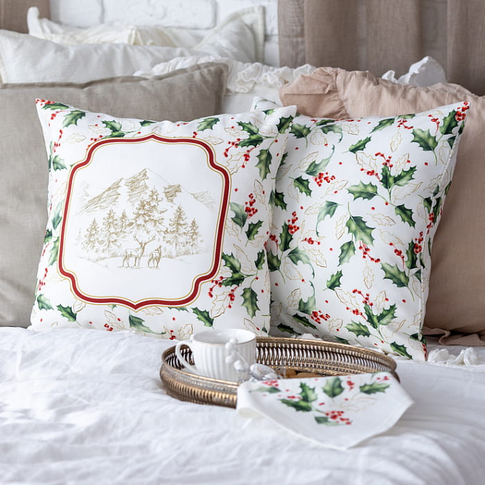 Декоративная наволочка "Элегант рамка с букетом"