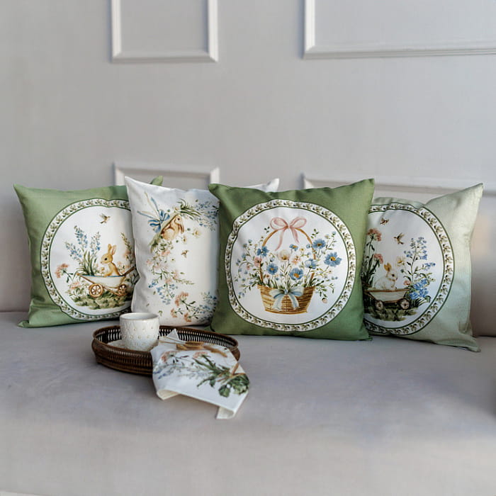 Наволочка декоративная "Аркадия" корзинка