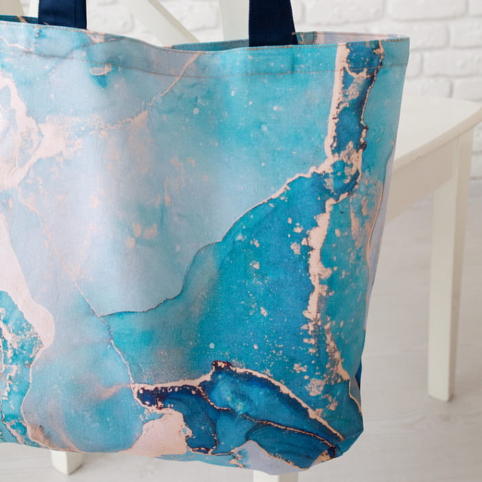 Сумка-шоппер "Инки" голубая