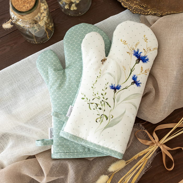 Набор прихваток-рукавиц "Васильки"