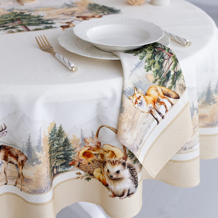 Скатерть овальная 170х250 см "Дубрава"